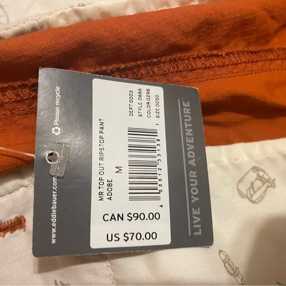 Eddie bower classic tapered pants. Orange, tags still on - Picture 6 of 6